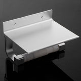 Maxbell Bathroom Toilet Paper Holder Shelf Rack Tissue Roller Phone Storage Silver - Aladdin Shoppers