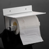 Maxbell Bathroom Toilet Paper Holder Shelf Rack Tissue Roller Phone Storage Silver - Aladdin Shoppers