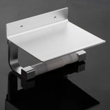 Maxbell Bathroom Toilet Paper Holder Shelf Rack Tissue Roller Phone Storage Silver - Aladdin Shoppers