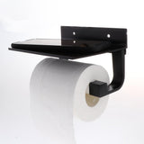 Maxbell Bathroom Toilet Paper Holder Shelf Rack Tissue Roller Phone Storage Black - Aladdin Shoppers