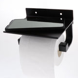 Maxbell Bathroom Toilet Paper Holder Shelf Rack Tissue Roller Phone Storage Black - Aladdin Shoppers