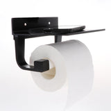 Maxbell Bathroom Toilet Paper Holder Shelf Rack Tissue Roller Phone Storage Black - Aladdin Shoppers