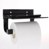 Maxbell Bathroom Toilet Paper Holder Shelf Rack Tissue Roller Phone Storage Black - Aladdin Shoppers