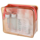 Maxbell 15pcs Travel Makeup Toiletry Bottles Toothbrush Eye Mask Set w/ Zipper Bag