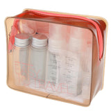 Maxbell 15pcs Travel Makeup Toiletry Bottles Toothbrush Eye Mask Set w/ Zipper Bag