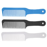 Maxbell 2Pcs Flat Top Clipper Comb Finely Waved Teeth Barber Hair Cut Styling Combs