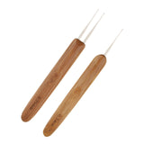 Maxbell 2 Pieces Bamboo Hair Weaving Crochet Needles Hooks Dreadlock Tool 0.75+0.5mm - Aladdin Shoppers