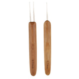 Maxbell 2 Pieces Bamboo Hair Weaving Crochet Needles Hooks Dreadlock Tool 0.75+0.5mm - Aladdin Shoppers