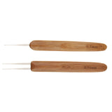 Maxbell 2 Pieces Bamboo Hair Weaving Crochet Needles Hooks Dreadlock Tool 0.75+0.5mm - Aladdin Shoppers