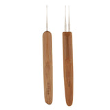 Maxbell 2 Pieces Bamboo Hair Weaving Crochet Needles Hooks Dreadlock Tool 0.5+0.75mm - Aladdin Shoppers