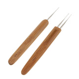 Maxbell 2 Pieces Bamboo Hair Weaving Crochet Needles Hooks Dreadlock Tool 0.5+0.75mm - Aladdin Shoppers