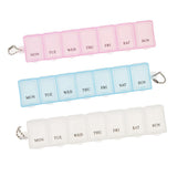 Maxbell 7 Compartments Tablet Pill Box Medicine Storage Organizer Capsule Case Blue
