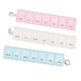 Maxbell 7 Compartments Tablet Pill Box Medicine Storage Organizer Capsule Case Blue