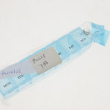 Maxbell 7 Compartments Tablet Pill Box Medicine Storage Organizer Capsule Case Blue