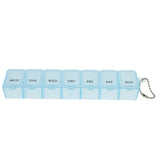 Maxbell 7 Compartments Tablet Pill Box Medicine Storage Organizer Capsule Case Blue