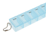 Maxbell 7 Compartments Tablet Pill Box Medicine Storage Organizer Capsule Case Blue