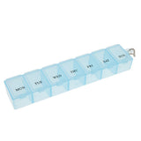 Maxbell 7 Compartments Tablet Pill Box Medicine Storage Organizer Capsule Case Blue