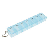 Maxbell 7 Compartments Tablet Pill Box Medicine Storage Organizer Capsule Case Blue