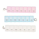 Maxbell 7 Compartments Tablet Pill Box Medicine Storage Organizer Capsule Case Blue