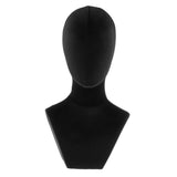 Maxbell Maxbell Velvet Head Mannequin Bust (Black), Jewelry Display Model for Wigs/Scarf/ Cap/Headphone