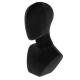 Maxbell Maxbell Velvet Head Mannequin Bust (Black), Jewelry Display Model for Wigs/Scarf/ Cap/Headphone