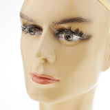 Maxbell Male Mannequin Head Wig Making Hat Display Model Stand Manikin w/ Net Cap Yellow Color