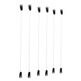 Maxbell Maxbell 6 Pairs No Elastic Fish Line Nylon Wire Hook for Hair Extensions Hairpieces Black