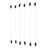 Maxbell Maxbell 6 Pairs No Elastic Fish Line Nylon Wire Hook for Hair Extensions Hairpieces Black