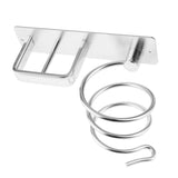 Space Aluminum Wall Mounted Hair Dryer Shelf Rack Hanger Straightener Organizer Hair Styling Tool Holder Set