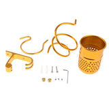 Maxbell Maxbell Wall Mount Hair Dryer Hanging Spiral Rack Blow Dryer Holder w/ Cup Bathroom Gold