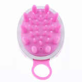 Maxbell Maxbell Soft Silicone Oval Shampoo Scalp Head Hair Massage Massager Brush Comb Pink