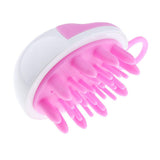 Maxbell Maxbell Soft Silicone Oval Shampoo Scalp Head Hair Massage Massager Brush Comb Pink