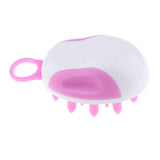 Maxbell Maxbell Soft Silicone Oval Shampoo Scalp Head Hair Massage Massager Brush Comb Pink