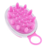 Maxbell Maxbell Soft Silicone Oval Shampoo Scalp Head Hair Massage Massager Brush Comb Pink