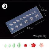Maxbell Maxbell 3D Acrylic Powder Sculpture Mold Silicone Nail Art Flower Template Manicure 3