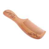 Maxbell Maxbell Wood Fine Tooth Anti-static Mahogany Comb Scalp Massage Wooden Combs F