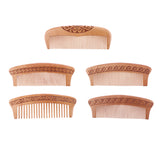 Maxbell Maxbell Wood Fine Tooth Anti-static Mahogany Comb Head Massage Wooden Combs J16a