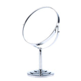Maxbell Maxbell 6in Round Tabletop Vanity Swivel Makeup Mirror 2-sided 2x Magnifying Silver