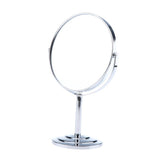 Maxbell Maxbell 6in Round Tabletop Vanity Swivel Makeup Mirror 2-sided 2x Magnifying Silver