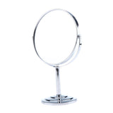 Maxbell Maxbell 6in Round Tabletop Vanity Swivel Makeup Mirror 2-sided 2x Magnifying Silver