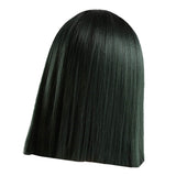 Maxbell 14'' Natural Silky Synthetic Long Straight Wigs Middle Part Lace Front Wig