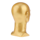 Maxbell Male Mannequin Manikin Head Glasses Caps Wigs Jewelry Display Stand Model Gold