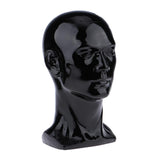 Maxbell Maxbell Male Mannequin Manikin Head Glasses Caps Wigs Jewelry Display Stand Model Matte Black