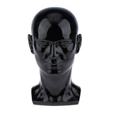 Maxbell Maxbell Male Mannequin Manikin Head Glasses Caps Wigs Jewelry Display Stand Model Matte Black