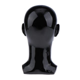 Maxbell Maxbell Male Mannequin Manikin Head Glasses Caps Wigs Jewelry Display Stand Model Matte Black