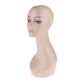 Maxbell Mannequin Head Female Cosmetology Wig Hats Necklace Display Model Skin