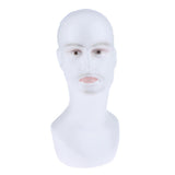 Maxbell Mannequin Head Male Pro Cosmetology Wigs Hats Necklace Display Model White