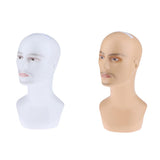 Maxbell Mannequin Head Male Pro Cosmetology Wigs Hats Necklace Display Model White