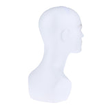 Maxbell Maxbell Mannequin Head Male Pro Cosmetology Wigs Hats Necklace Display Model White