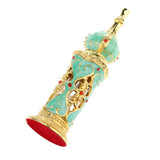 Maxbell Maxbell Vintage Heart Pattern Ancient Antique Empty Refillable Perfume Bottle Aqua